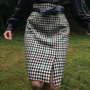 vintage Emanuel Ungaro pencil skirt checked